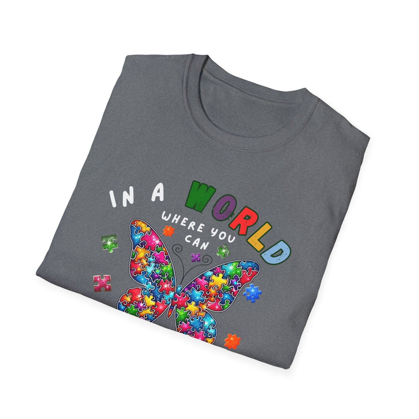 Autism Be Kind Butterfly T-Shirt - Colorful Support for Autism Awareness