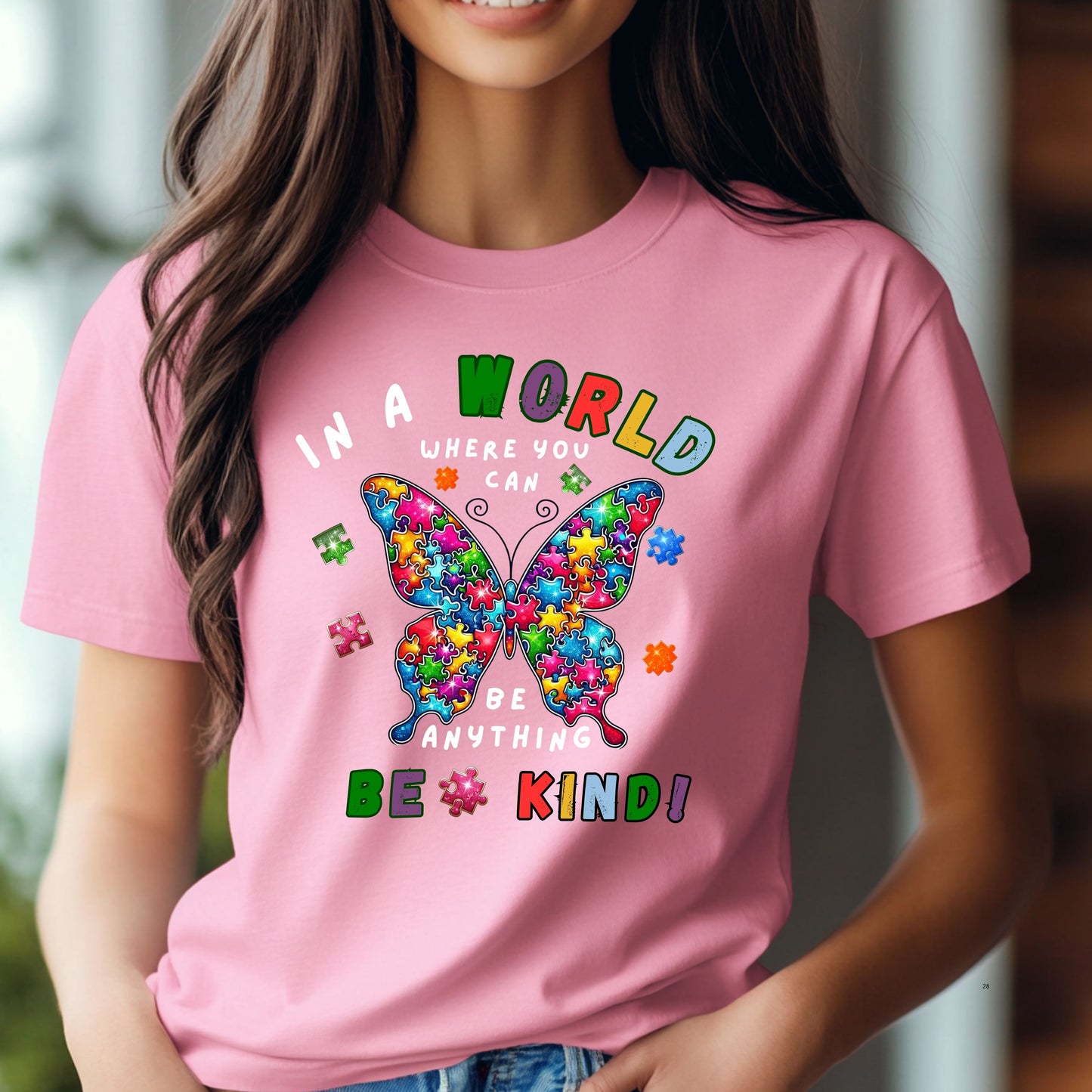 Autism Be Kind Butterfly T-Shirt - Colorful Support for Autism Awareness
