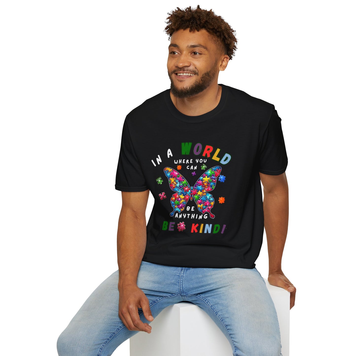 Autism Be Kind Butterfly T-Shirt - Colorful Support for Autism Awareness