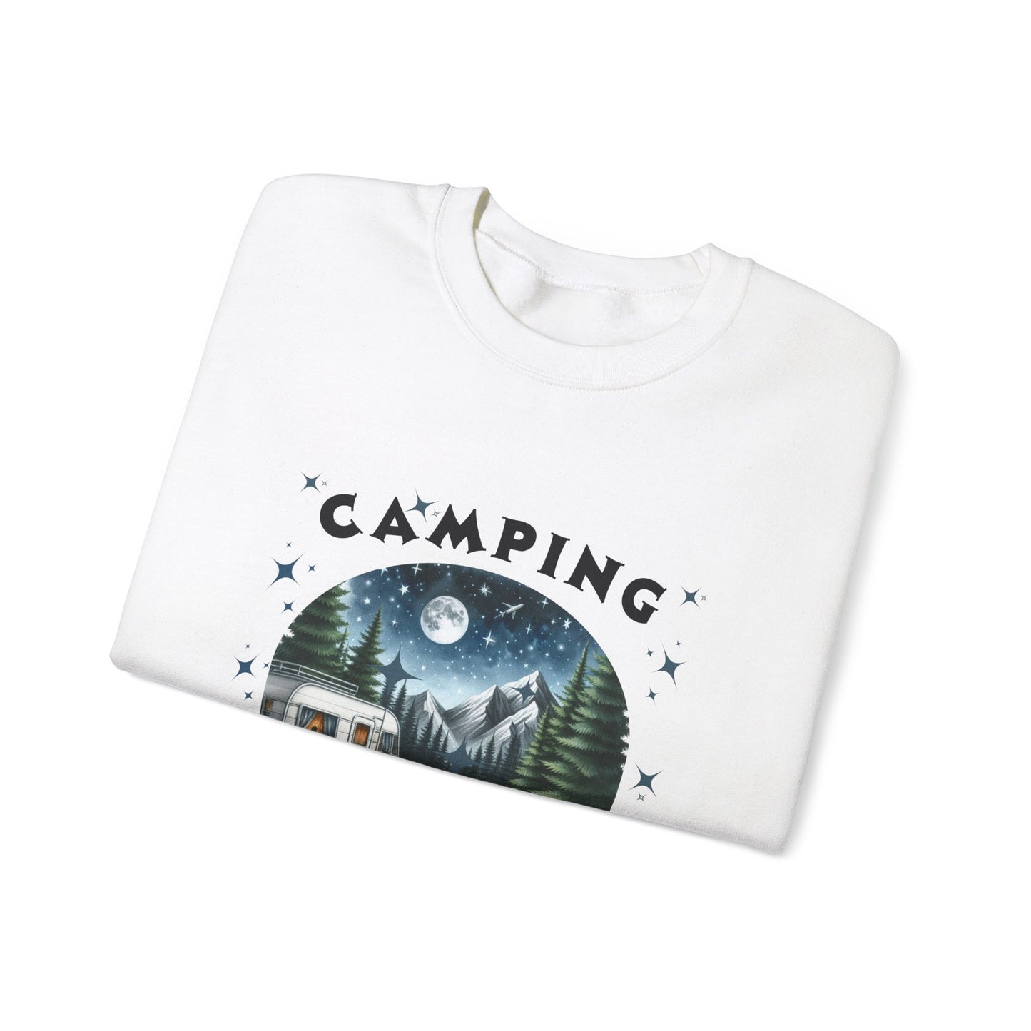 Camping Is My Therapy Sweatshirt - Unisex Heavy Blend™ Crewneck for Outdoor Lovers