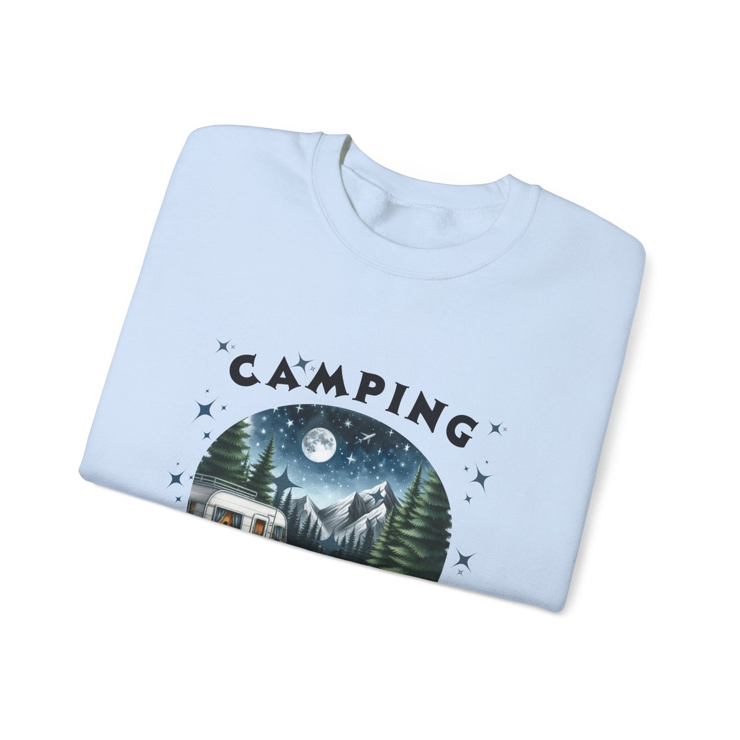 Camping Is My Therapy Sweatshirt - Unisex Heavy Blend™ Crewneck for Outdoor Lovers