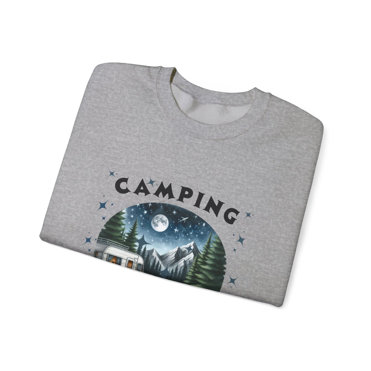 Camping Is My Therapy Sweatshirt - Unisex Heavy Blend™ Crewneck for Outdoor Lovers