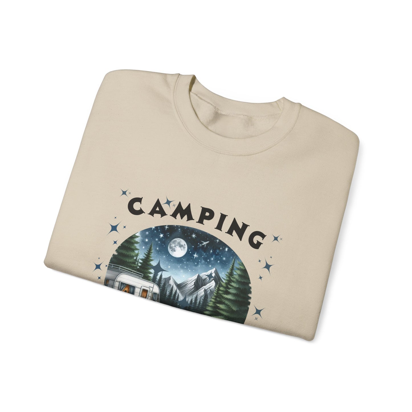 Camping Is My Therapy Sweatshirt - Unisex Heavy Blend™ Crewneck for Outdoor Lovers