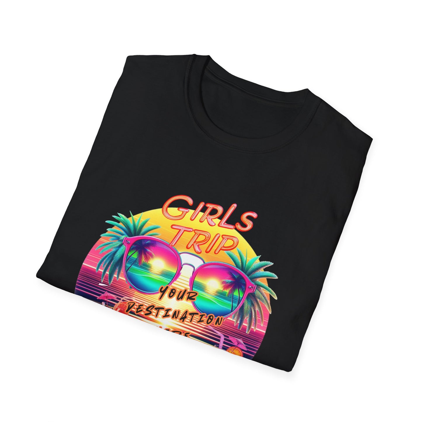 Personalized Girls Trip Unisex Softstyle T-Shirt - Fun Vacation Tee
